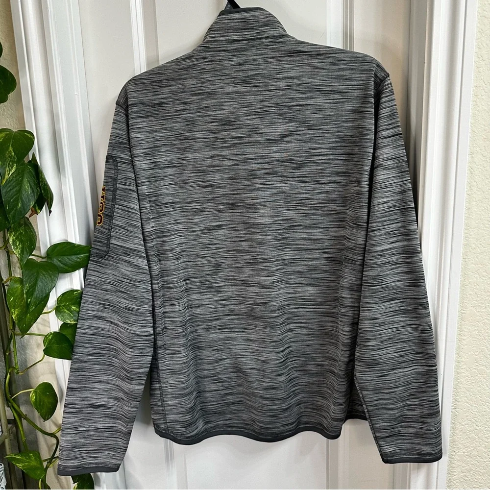 New USC Gray Quarter-Zip Pullover W/Trojan Logo Size XL But Fits Like A Large